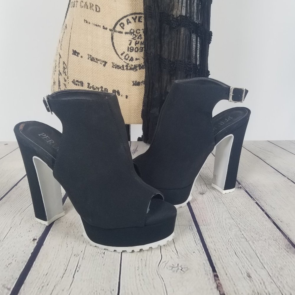 Perugia High Heels Rubber Sole Platform sz 7.5